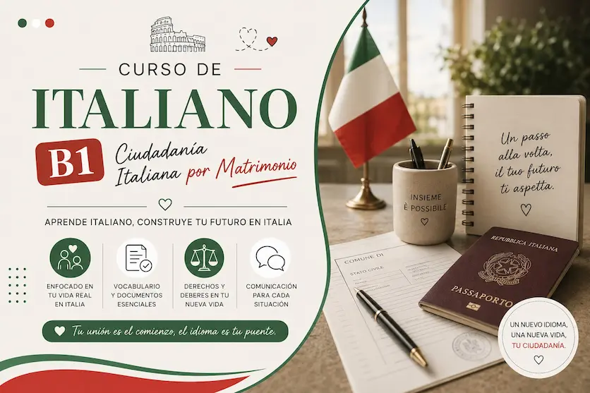 B1 – Ciudadanía Italiana por Matrimonio